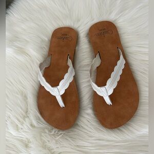 Reef Cushion Flip Flop white and Tan 9